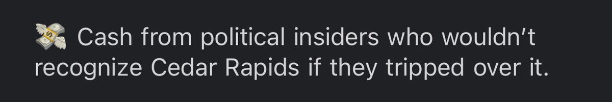 pcowens_'s tweet image. Does @BohannanIowa know Cedar Rapids is in IA-02? 

Clearly her fundraising email team wouldn't recognize IA-01 if they tripped on it!