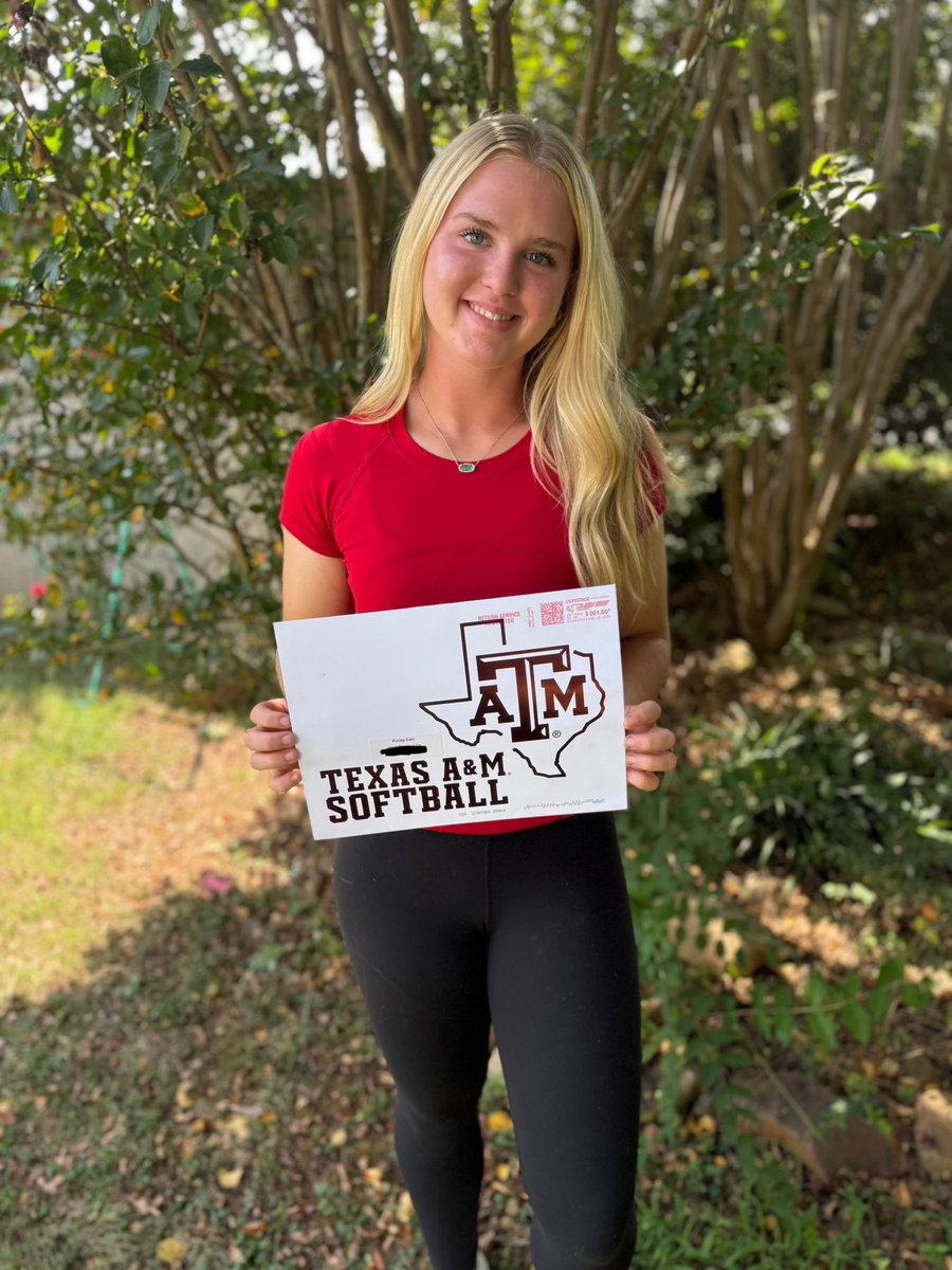 It was a great suprise seeing this after coming home from my middle school game last night!!! Thank you so much <a href="/AggieSoftball/">Texas A&M Softball</a> for the mail. Super excited to come attend some of your camps soon!
<a href="/Trisha_Ford/">Trisha Ford</a> <a href="/RussHeffley/">Russ Heffley</a> <a href="/jeffharger/">Jeff Harger</a> <a href="/FuryXhelton/">Fury Platinum X- Higdon/ Helton</a> <a href="/Jeremy_P_Higdon/">Jeremy Higdon</a> <a href="/Brandon14Carr/">Brandon Carr</a>