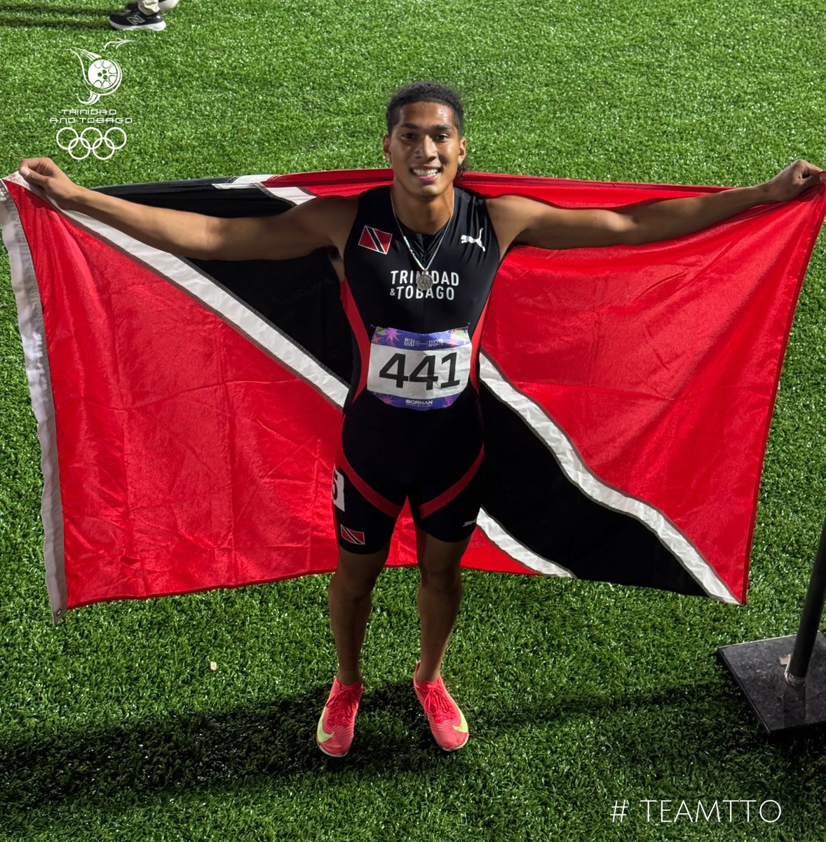 TTOlympic's tweet photo. SILVER 🥈🥈in the men’s 400m!!!!!!!
Jaden Marchan delivered a brilliant run, clocking a new PB of 45.80s to secure the silver medal at the Junior PanAm Games🇹🇹✨

Teammate Shakeem McKay was right in the mix, improving his PB yet again to 45.87s, just a day after breaking into sub-46 with 45.98s. 🔥

Two young athletes, two personal bests!🫡👌🏽👏🏽👏🏽👏🏽
#LetsGoTTO 🔥🇹🇹