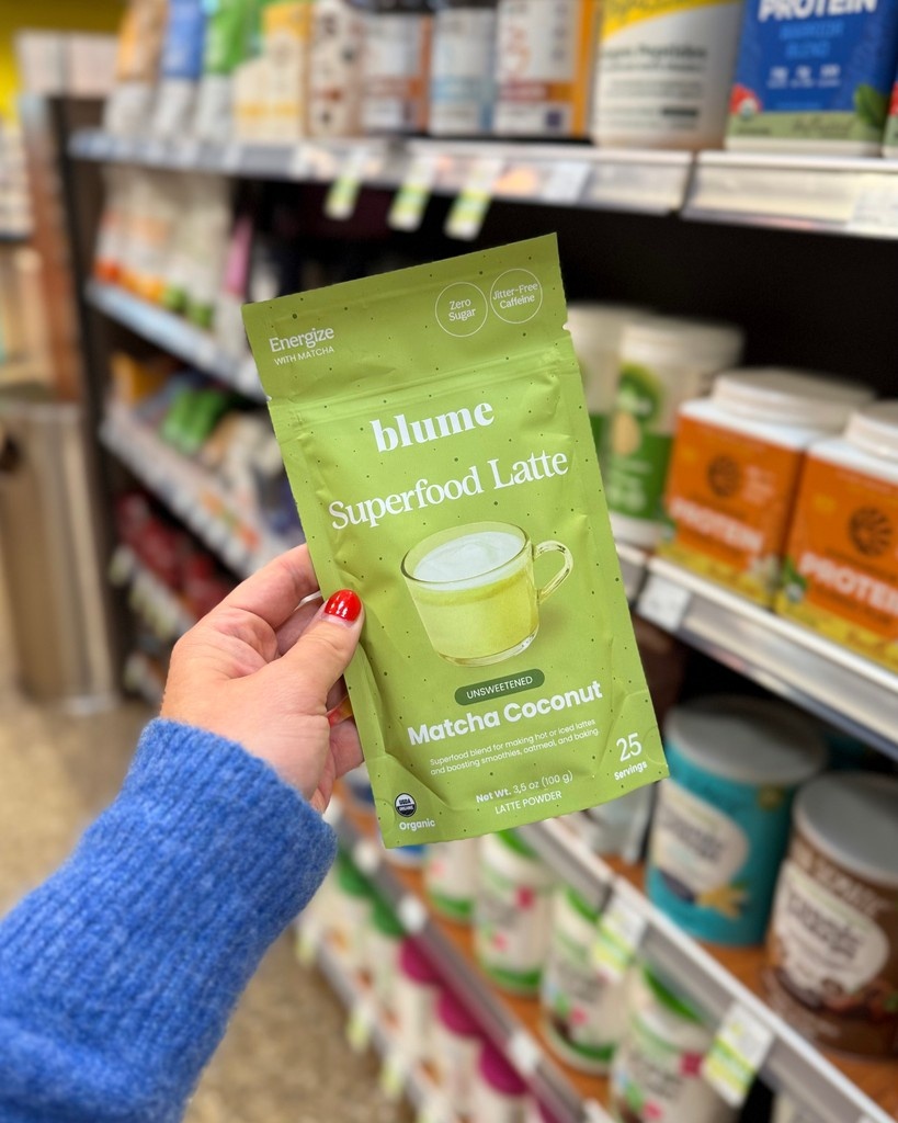 PlumMarket's tweet photo. ✨ Energize without the jitters! We're loving Blume's new Matcha Coconut Superfood Latte is organic, unsweetened, and made for smooth sipping—hot or iced. Find it in the Apothecary! https://t.co/nNoc3H0m8Y