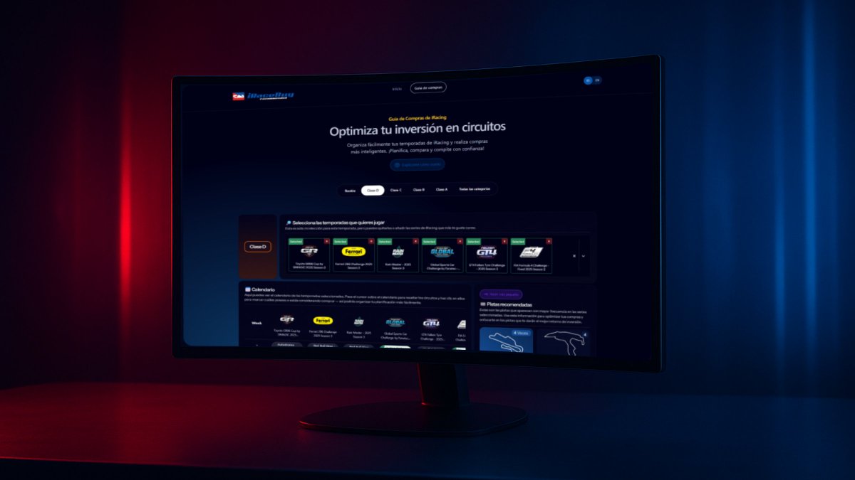 🏁¿Te has parado a pensar cuáles son los circuitos que más correrás esta temporada en iRacing? iRaceBuy te lo revela con claridad: optimiza tu presupuesto y compite mejor

🔗Visita iracebuy.com para aprovecharlo al máximo y seleccionar las pistas que realmente importan