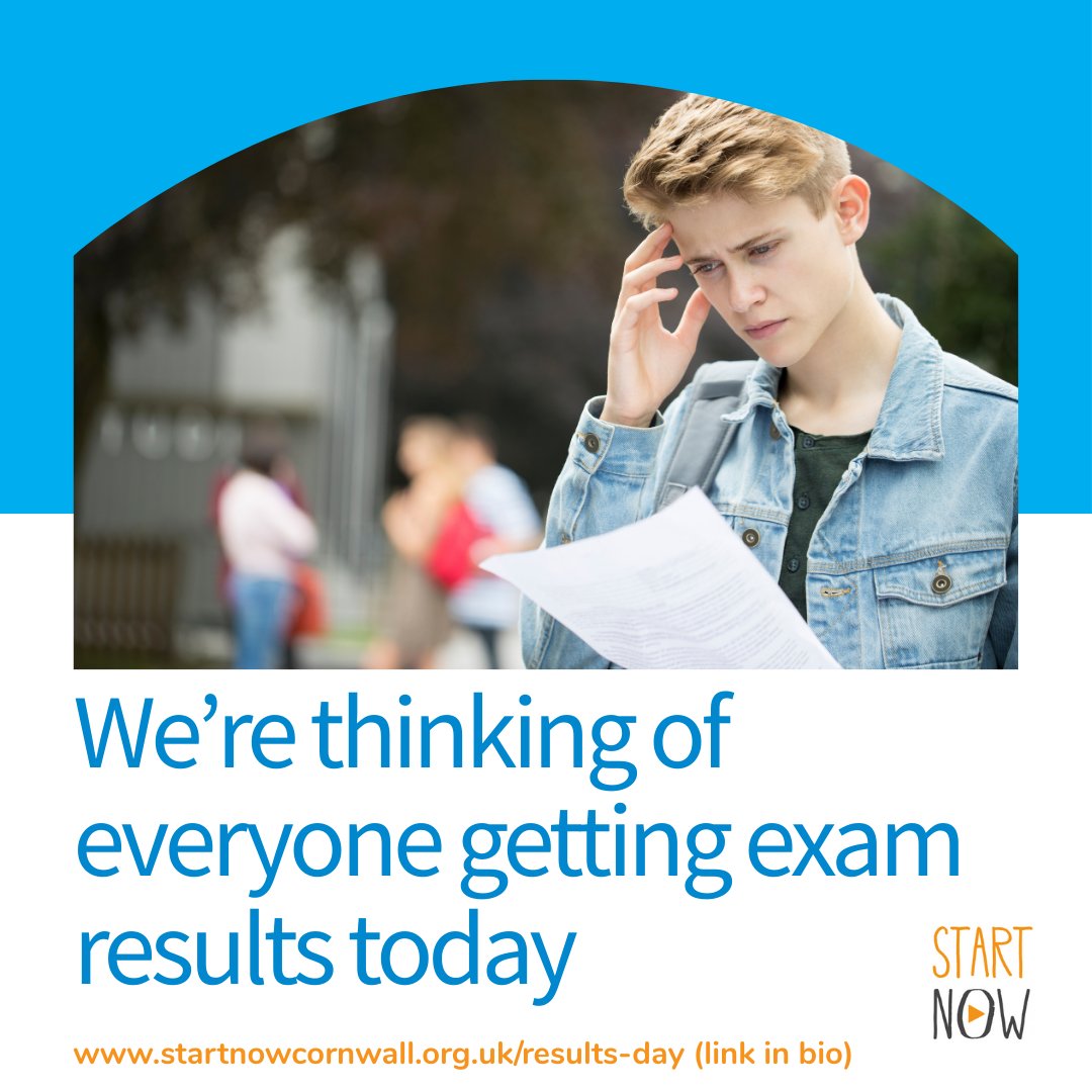 We're thinking of everyone receiving #GCSE results today in #cornwall. Good Luck
