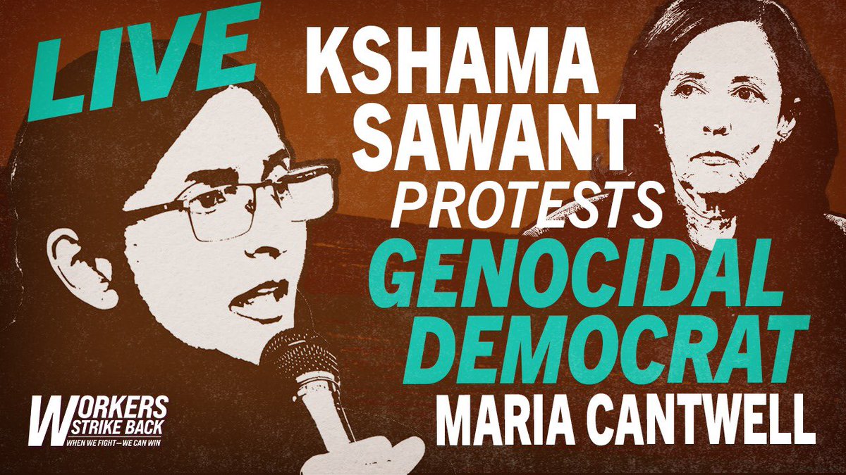 TODAY @ 4 pm PT: protest genocidal Democratic Senator Maria Cantwell and Congressmember Adam Smith!

Join me, Workers Strike Back &amp; Seattle Against War TODAY, Wed 8/20 @ 4 pm PT (7 pm Eastern) for a rally outside Cantwell's office at the Federal Building (915 2nd Ave, Seattle).
