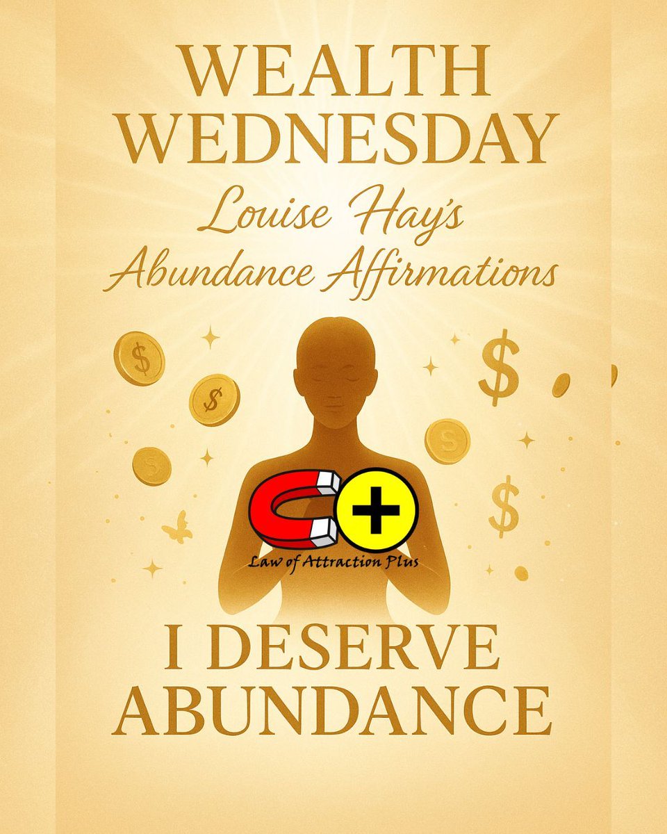 💰 WEALTH WEDNESDAY 

✨ Louise Hay’s Abundance Affirmations: “I deserve the best.” “Money flows easily.” “My income increases daily.” 

Repeat, feel gratitude &amp; trust the Universe. 

💬 Comment “I DESERVE ABUNDANCE” to activate prosperity! 👉 youtu.be/iXUd9H1T_uM

 #Wealth