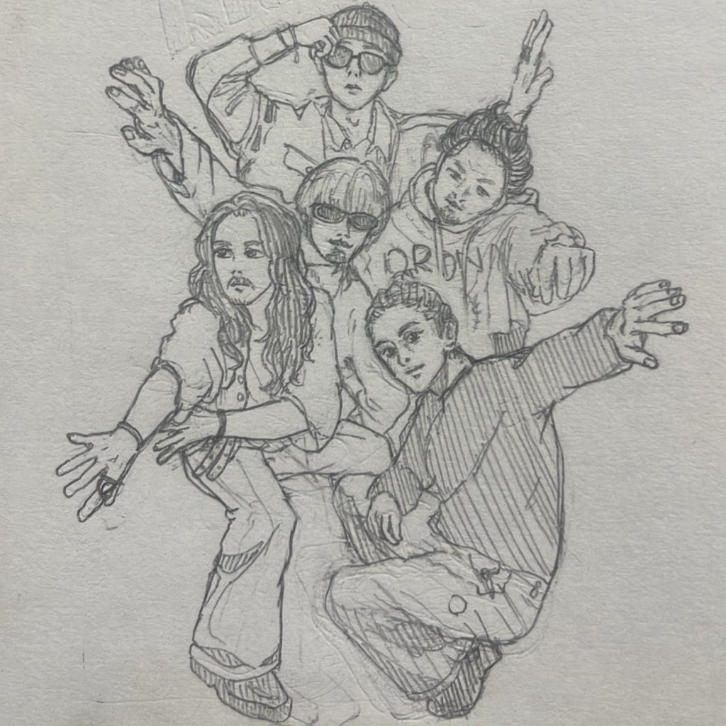 like_a_oolong's tweet photo. 久しぶりに絵を描いたのでだいぶ時間かかりましたが完成です🥹
下絵の時は関さんが似てたけど、途中からめっちゃ益田さんが似てきた笑

 #Kroi 
 #Kroi_fanart https://t.co/SIomzWQHgk