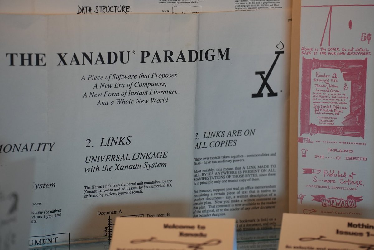 AvalonInst's tweet photo. Avalon now hosts a portion of the Ted Nelson archive, courtesy of @JimmyRis. Nelson invented the idea of hypertext and drove a deeply humanistic vision for the future of computing, a happy overlap between Avalon's aims and the digital world. Look out for an event about him soon! https://t.co/DazkIKpZ4C