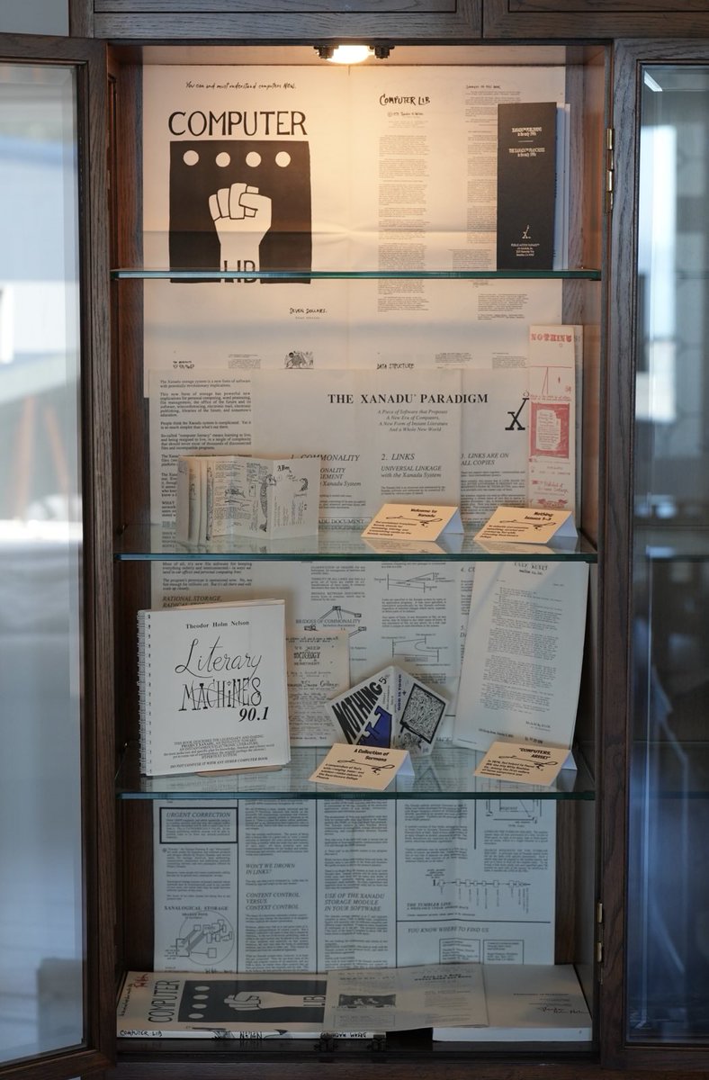 AvalonInst's tweet photo. Avalon now hosts a portion of the Ted Nelson archive, courtesy of @JimmyRis. Nelson invented the idea of hypertext and drove a deeply humanistic vision for the future of computing, a happy overlap between Avalon's aims and the digital world. Look out for an event about him soon! https://t.co/DazkIKpZ4C