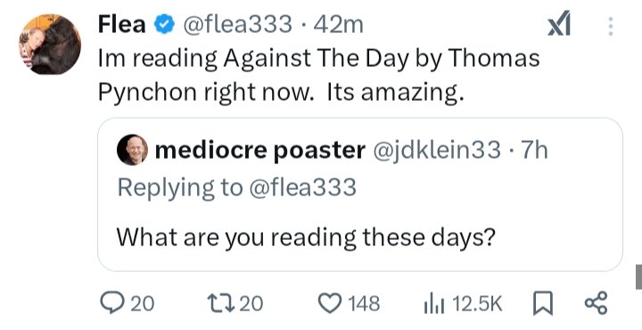 friendship is truly powerful, because flea has always seemed like a sensitive, curious, sincere man with interesting, intelligent taste who has nevertheless spent his entire life making godawful music because he became best buds with a cosmic-level dumbass as a kid