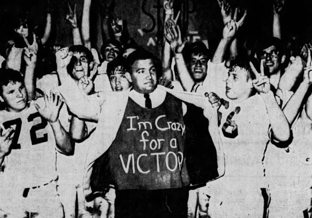 logan_football's tweet image. Coach Dick Mikes speaks for all of #ChieftainNation while he celebrates Logan’s 1967 victory over Athens.

#gochiefs #chieftainsforever #game100