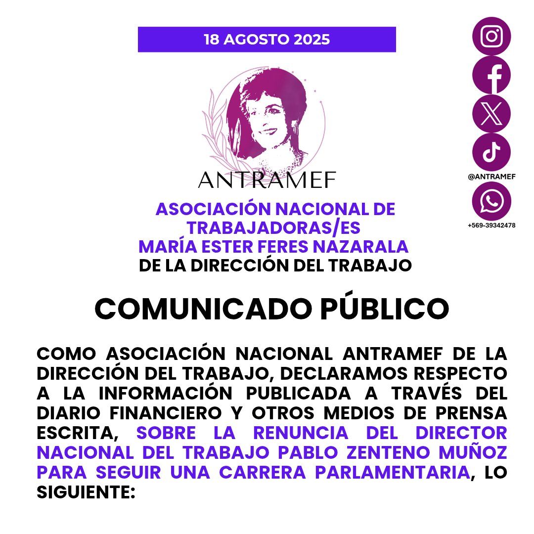 ANTRAMEF Dirección del Trabajo tweet media