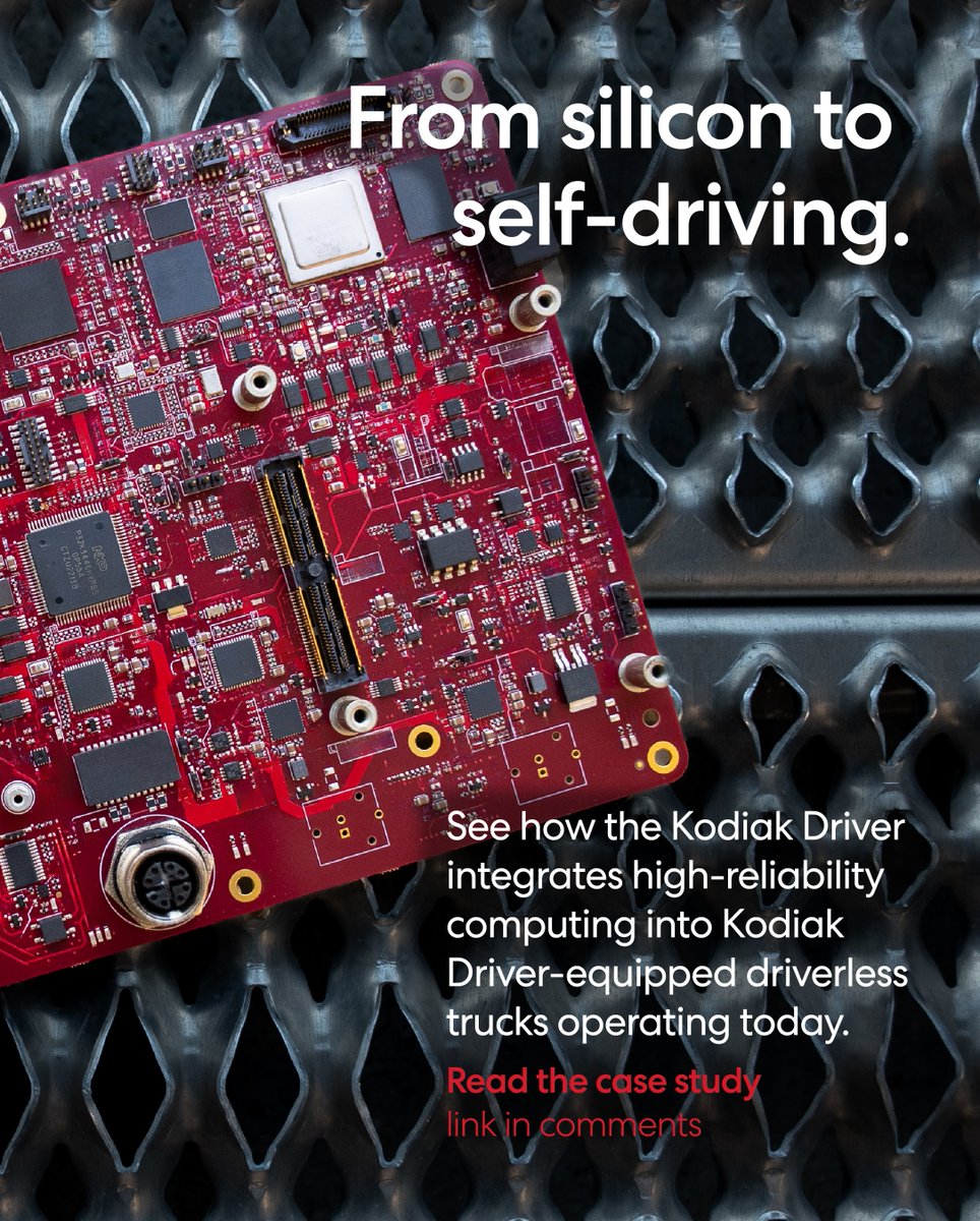 KodiakRobotics's tweet image. The Kodiak Driver’s precision starts with a foundation built for safety.

Our Actuation Control Engine uses automotive-grade processors from @NXP to help manage critical functions, monitoring 1,000+ safety checks ten times every second.

nxp.com/company/about-…