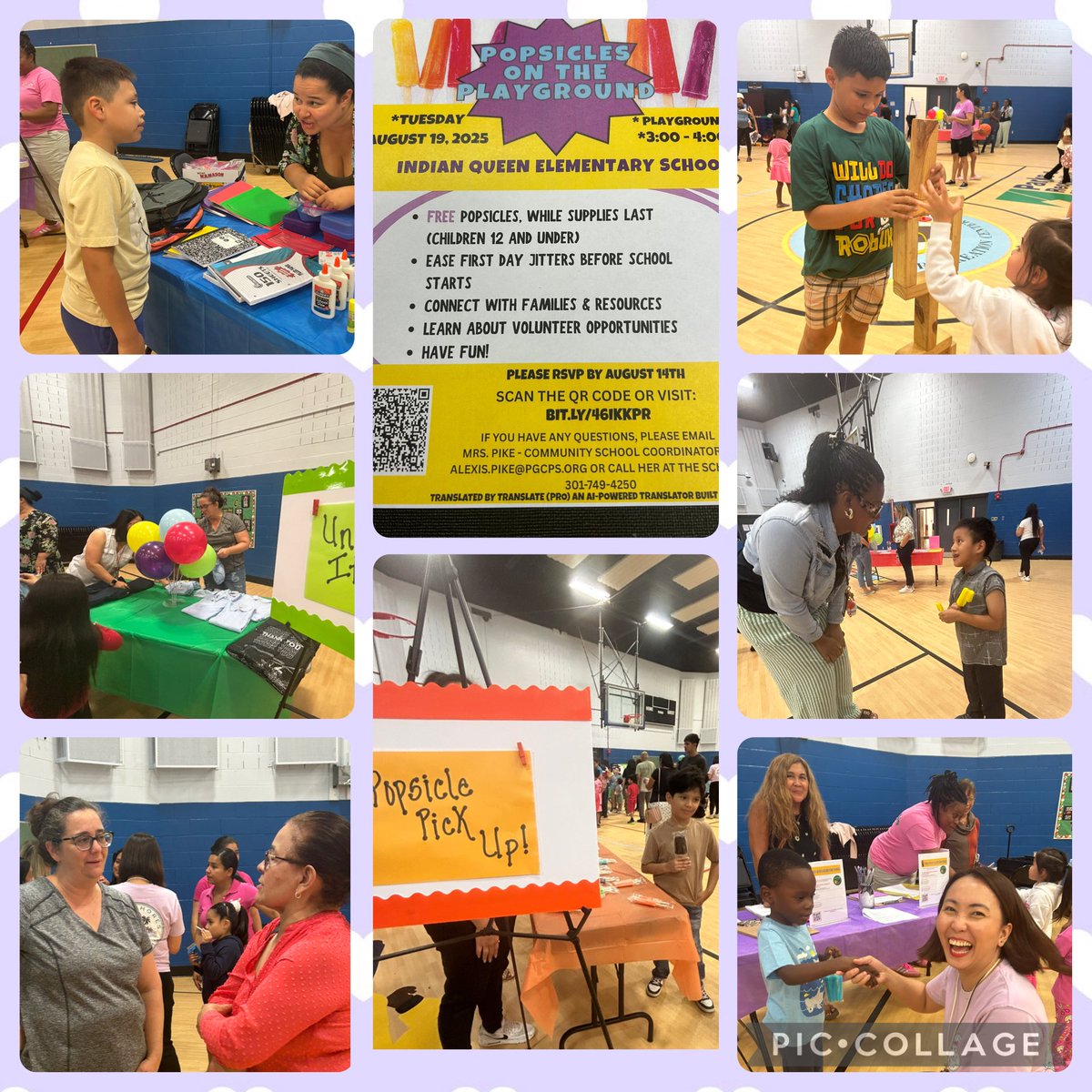 Popsicles on the Playground turned into Popsicles in the Gym due to rain. Huge turnout! Connections, Supplies, Games, Uniforms
#commitmentatthequeen