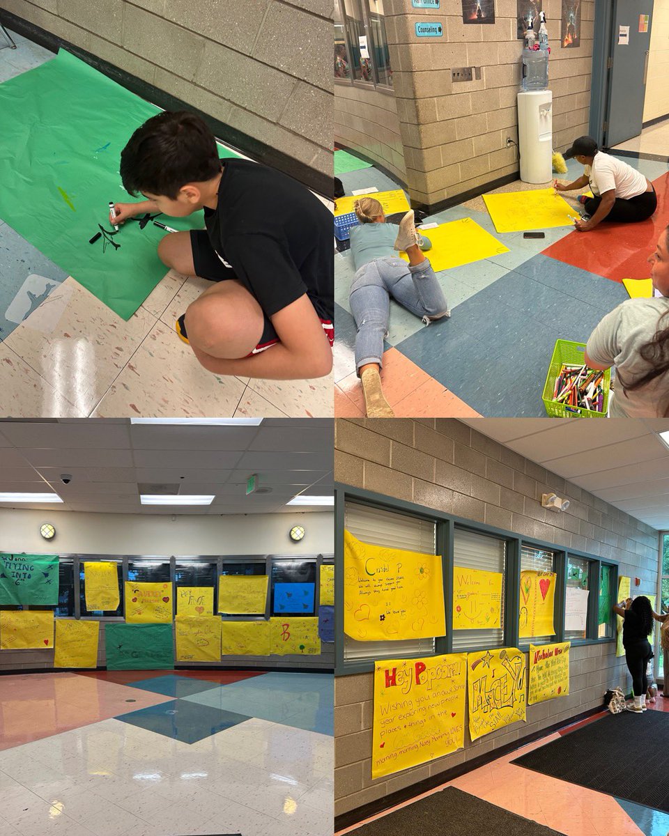 This evening, parents of our incoming 6th graders came and left inspirational messages of good luck for tomorrow’s Early Entry Day! The 6th grade entrance looks bright and is filled with positive messages and love! #FMSCommunity <a href="/SchifferB/">Brian Schiffer</a>