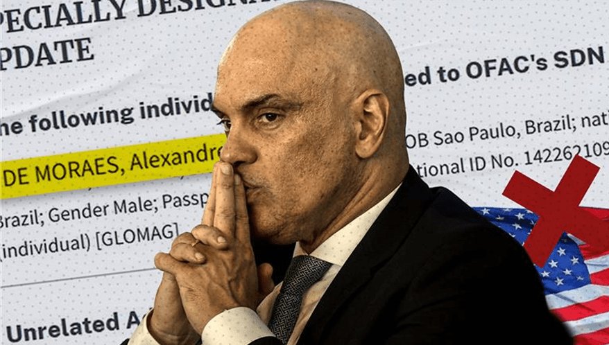 PATRlOTAS's tweet photo. Folha de SP confirma que Alexandre de Moraes teve seus cartões de crédito de bandeira americana bloqueados. https://t.co/Yefhfk2kQO
