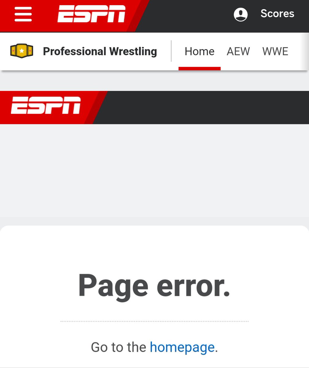 TheDrainmaker's tweet photo. ESPN completely deleted all the content from AEW tab/section on their website, the day of WWE announcing their new PPV for September 20.

This is so petty, LMAO. https://t.co/u6gTYVzY7s