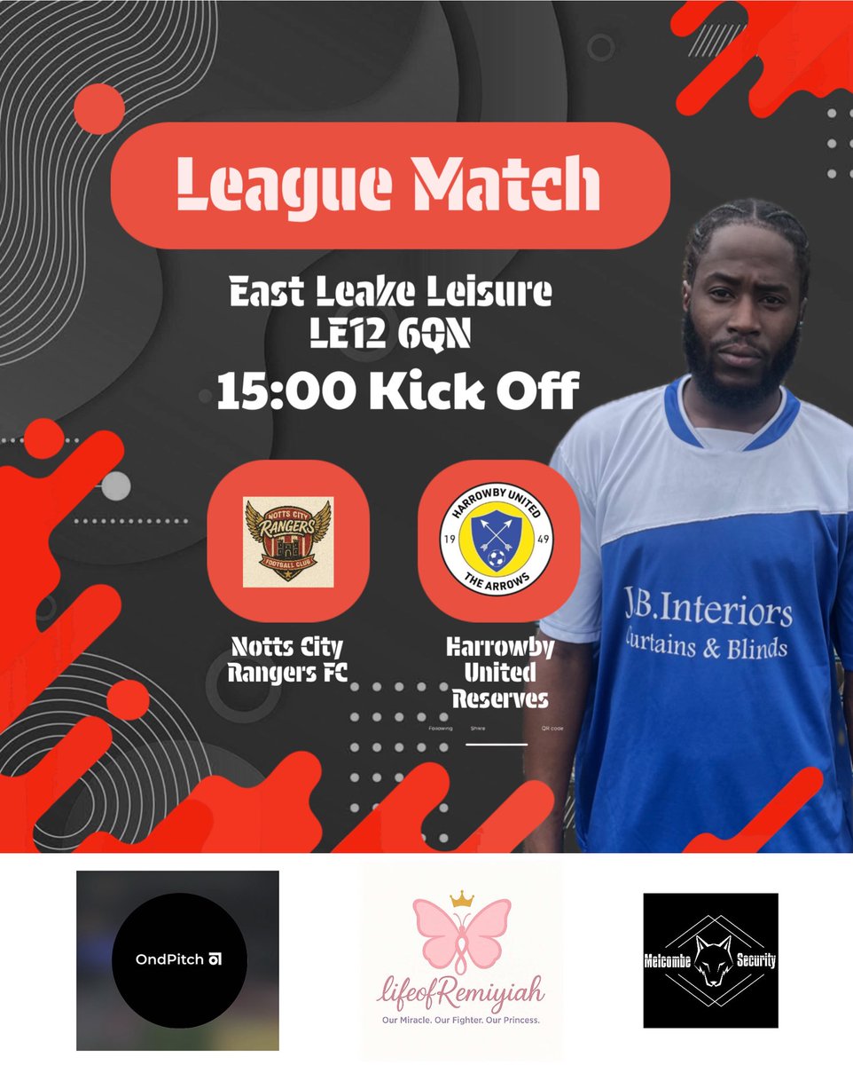 Next match sees us facing Harrowby United Reserves Hopefully continue in winning ways

Up The Rangers❤️🤍