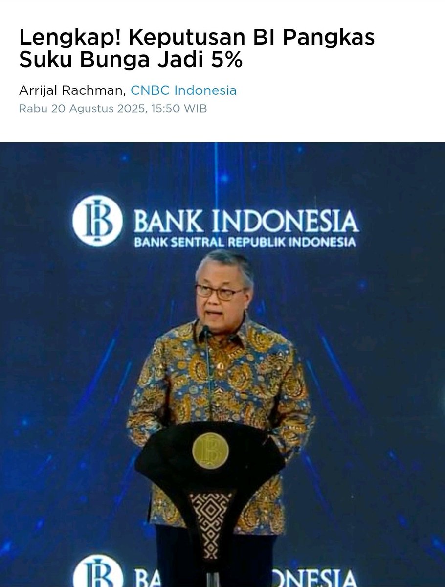 Bingung banget katanya Pertumbuhan Ekonomi kita baik baik aja di 5,12% 👀

Eh kok Bank Indonesianya potong suku bunga yak? 🤣✌️