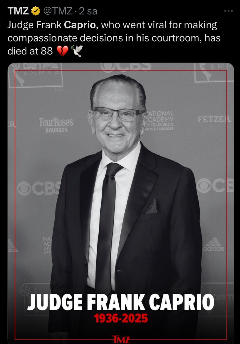 Dünyanın öbür ucunda bize hukuku, adaleti gösteren adam. Ülkemizde bunlar yok çünkü herkes emir eri. 

Frank Caprio; sen bize adaletin varlığını, önemini başka bir ülkede gösterdin.

Sana teşekkür ederiz…