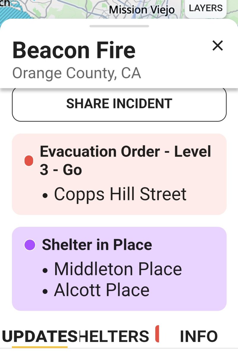 SarahfromOC's tweet photo. π¨ #beaconfire Evacuations and shelter in place info. https://t.co/RevRLFYqvy