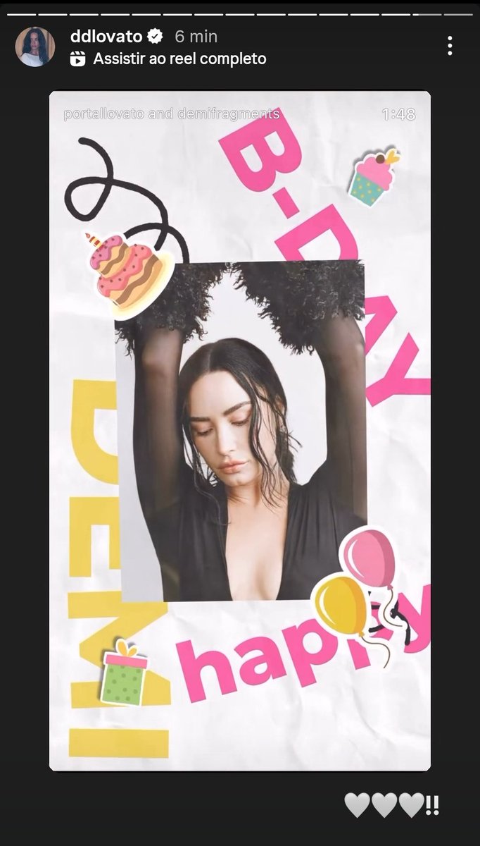 Além de comentar na publicação, Demi Lovato também postou nosso projeto de aniversário no seu story! 🤍

Não deixe de conferir o projeto completo no Instagram: instagram.com/reel/DNl83nlJV…