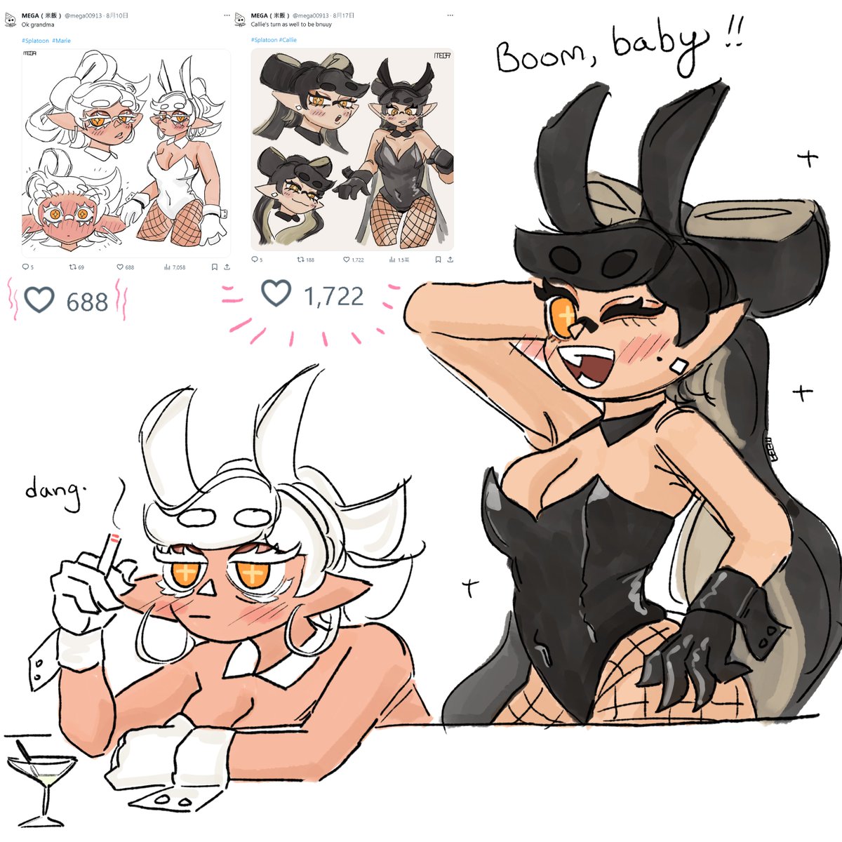 Looks like Callie has won the popularity vote~ 👯‍♀️

#Splatoon  #Callie  #Marie