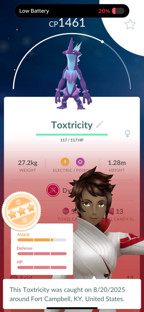 _DarthGamer_1's tweet photo. It’s cool knowing that I can solo the majority of these Dynamax battles. Now I just need to work on being able to solo legendary dynamax battles! 

#PokemonGO #PokemonGoApp https://t.co/PEz473aVMu