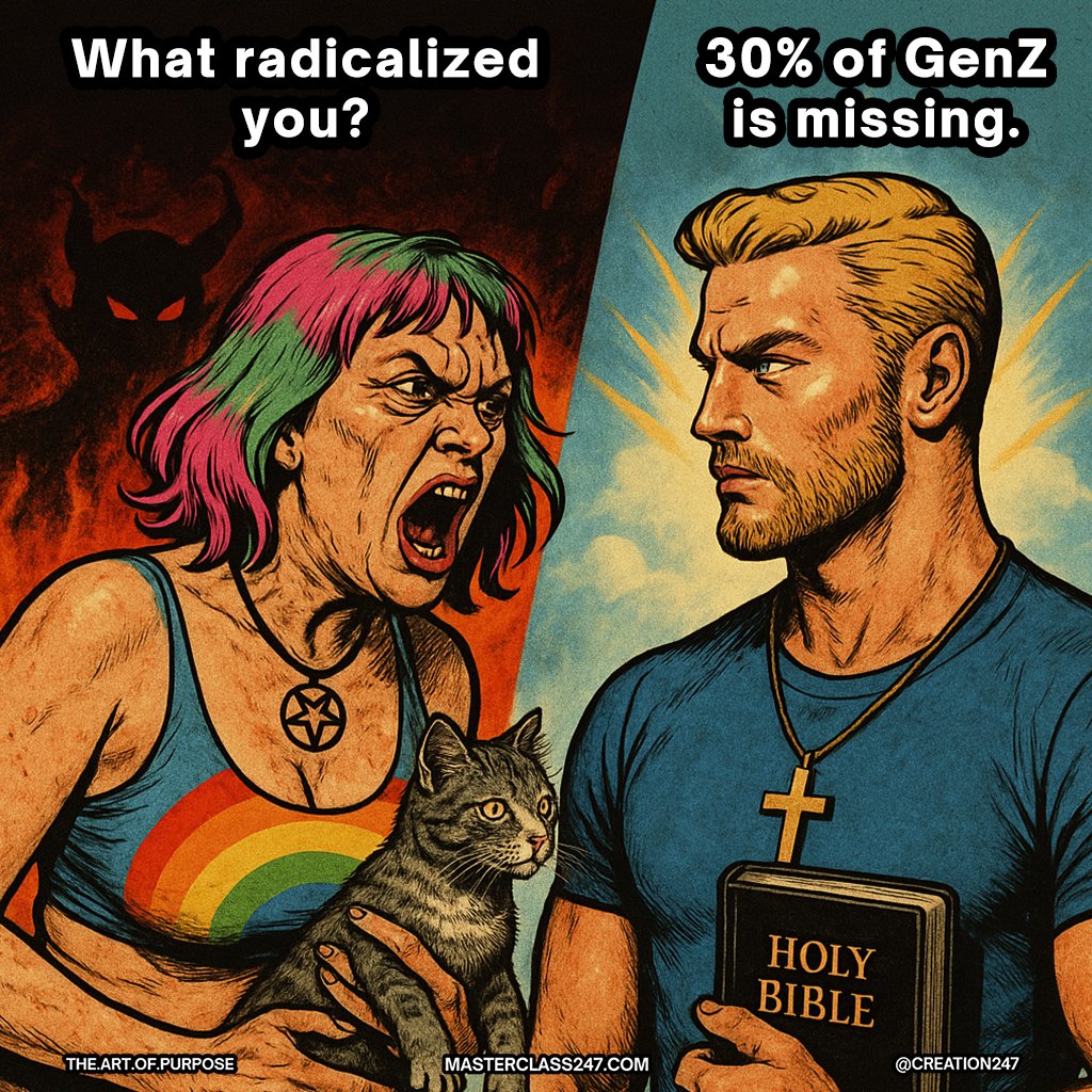 creation247's tweet image. This fact radicalized me:

Between 1997 and 2012, the generation now known as Gen Z was born. However, an estimated 28% of conceptions during this period were aborted in the womb.