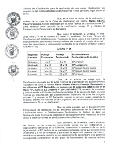 Politica_LR's tweet image. ⚠️ 🚨 Martín Vizcarra cumplirá prisión preventiva en el penal de Lurigancho: INPE anuló resolución que dispuso su ingreso a Barbadillo.