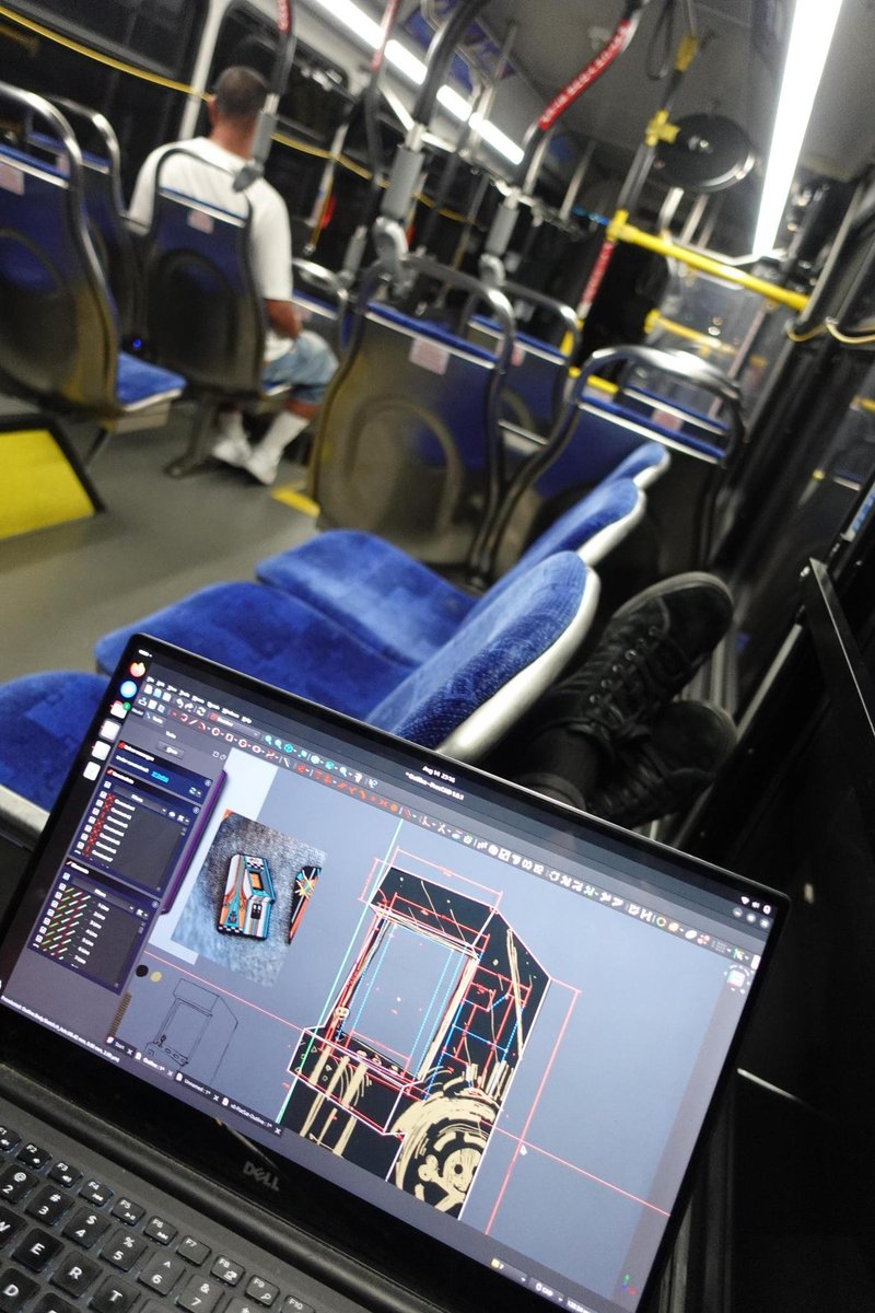 I didn't realize how much time I spend on public transit until I looked at progress photos from designing a conference badge for <a href="/pwnedcr/">dc506</a> 😹