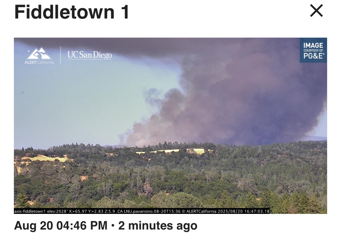 CalDisasters's tweet photo. She Gone! #CoyoteFire in #ElDoradoCounty near #Somerset. https://t.co/sx1hL5aFCC