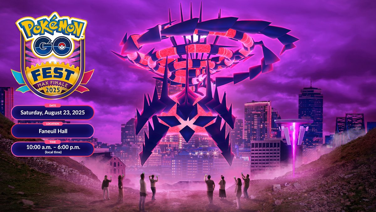 PokemonGoApp's tweet image. Seattle and Boston, are you ready?

Rally as many Trainers as you can to one of our local Community Celebration sites to face Eternamax Eternatus on Saturday, August 23 with your community! 

Share this post or tag your friend in the comments to spread the news! 

Let’s GO face…