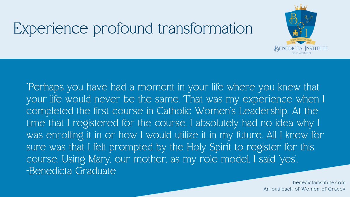 Benedicta Institute for Women tweet media