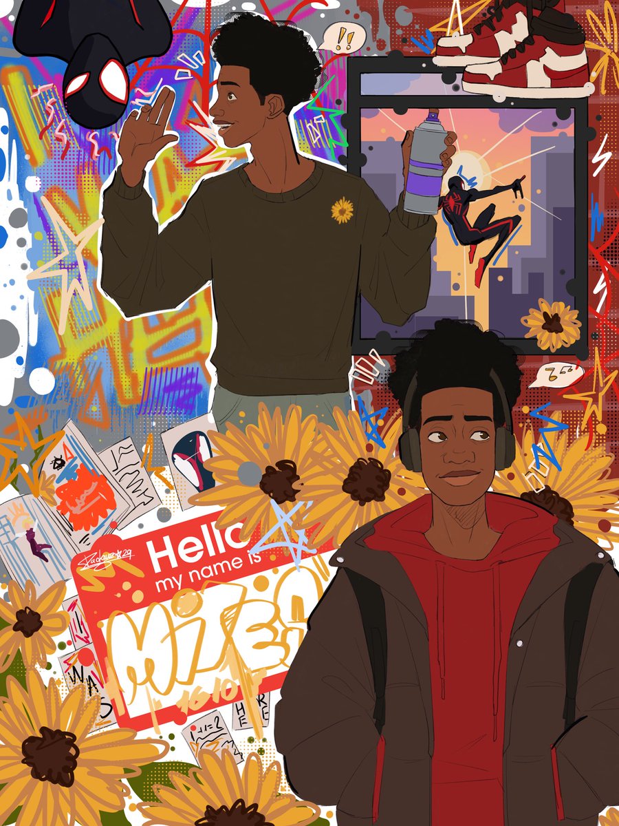 Miles doodle page (?) #MilesMorales #AcrossTheSpiderVerse