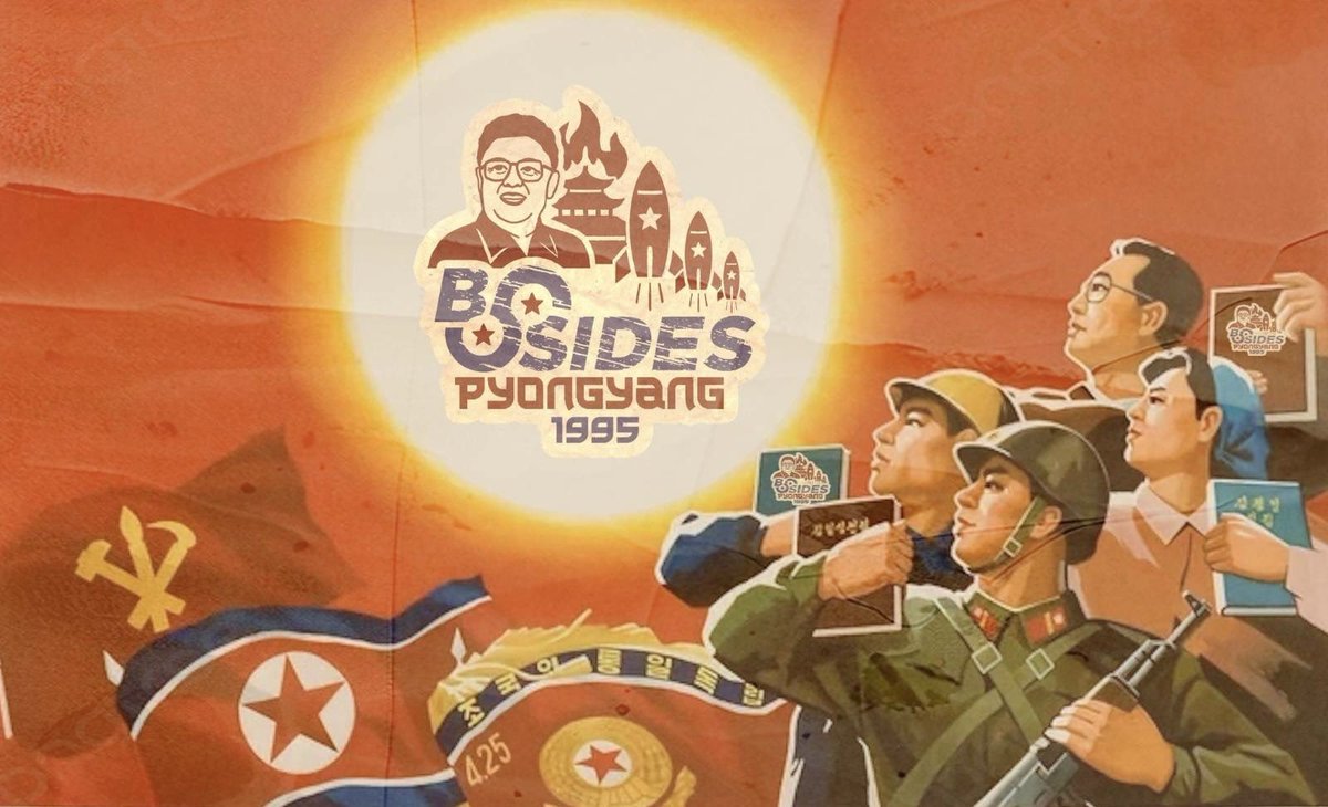 BSidesPyongyang's tweet photo. This year #BSidesPyongyang2025 marks  our 30th anniversary, with the first ever being #BSidesPyongyang1995, keynoted by Kim Jong Il. https://t.co/0FxiOWVsxM