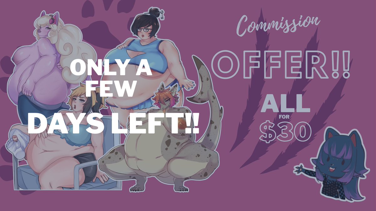 Just a reminder guys that I'm closing this event on Saturday,  ill pick one character and ill tag the winner!!