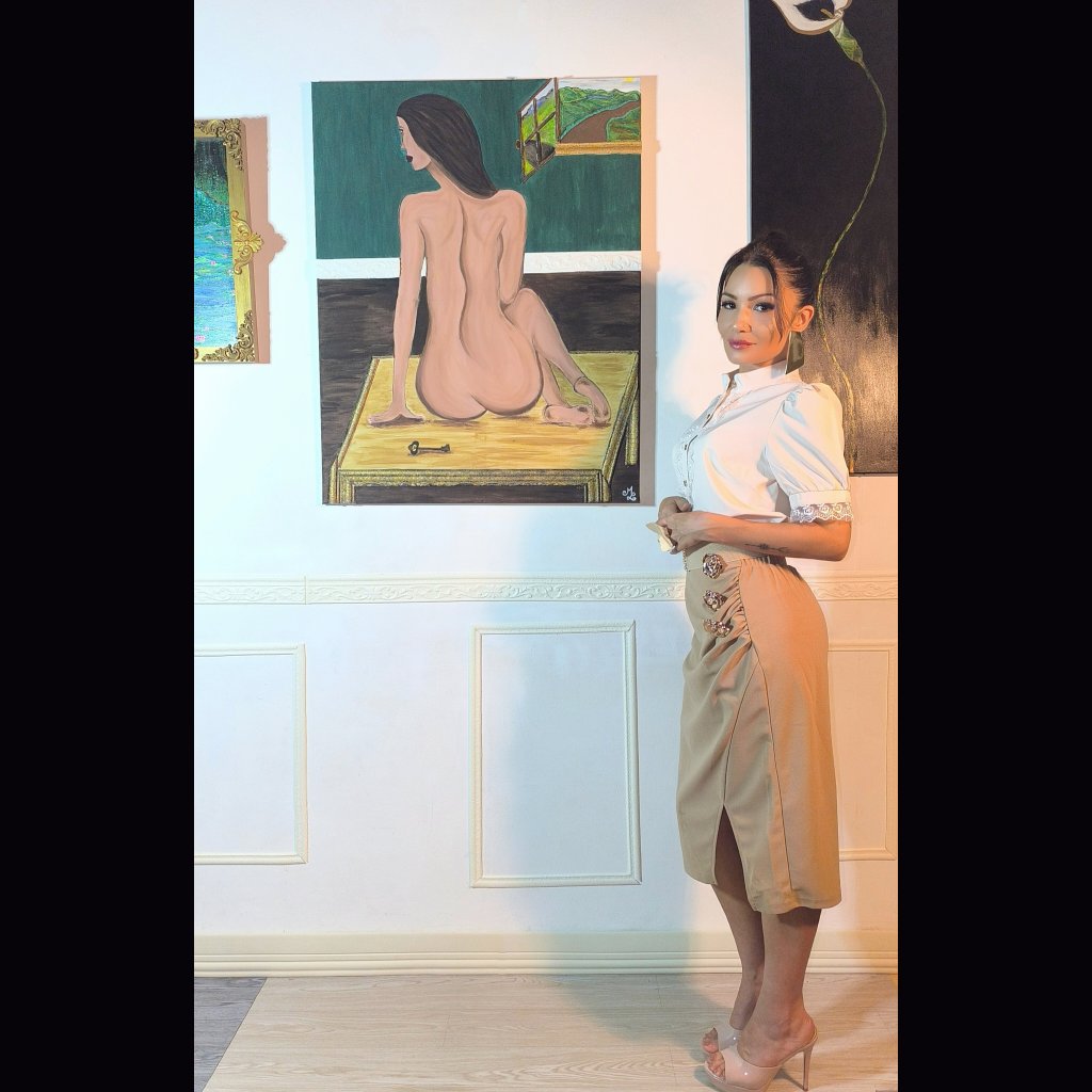 _melissaLilia's tweet photo. ' L'immortelle ' ❧ 

#Acrylic on canvas  * 75×100 *
#PaintingNude
#August https://t.co/k30CVbHy30