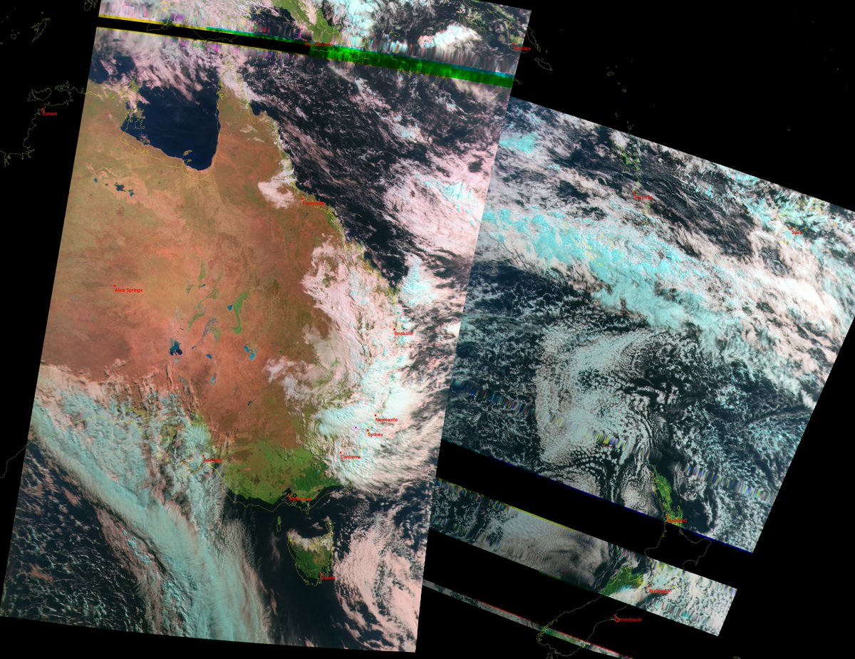 #MeteorMN2_3 morning composite 21 Aug
#Satdump, #QFH, #Nooelec Noaa, #RTLSDR
#weather #LRPT #Satellite #Australia #NewZealand