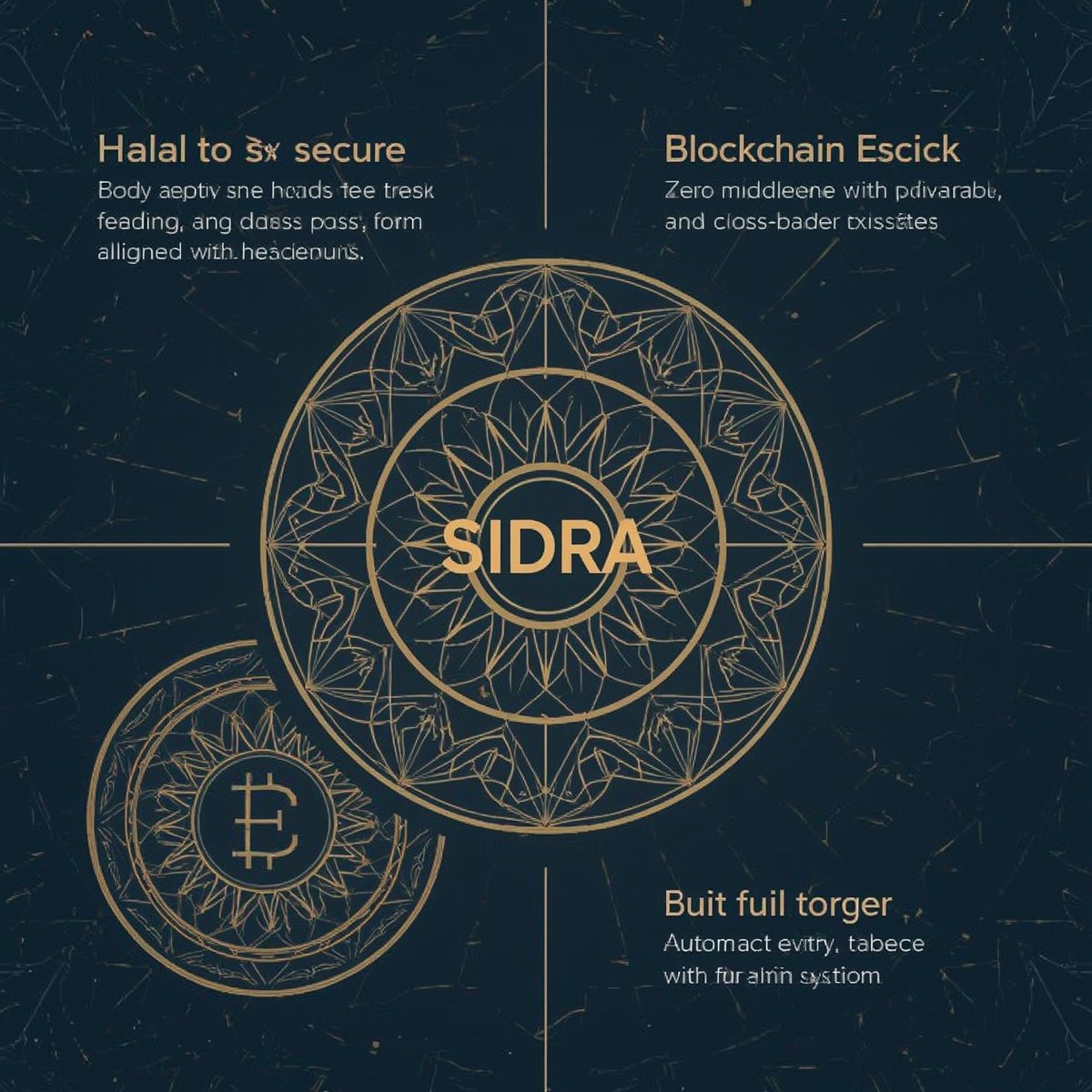 💡 SIDRA SECURE – No fear. Just trust.

🧠 100% Automated Transactions
Smart contracts eliminate middlemen, accelerate deals, and ensure total transparency.

🌐 Globally Compatible
From Halal commerce and freelancer contracts to digital assets and cross-border investments.

🔐