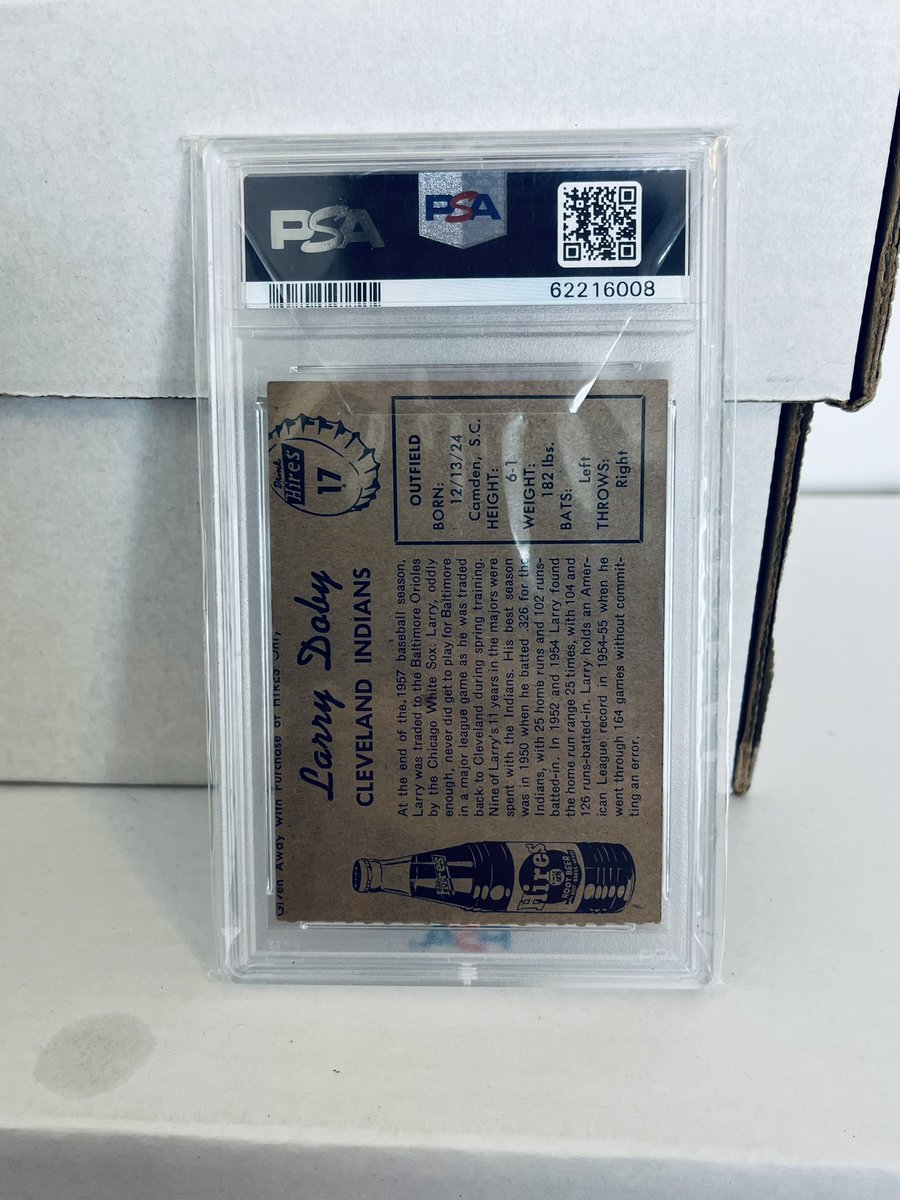 TheGreatAbbata's tweet photo. @CardsStory 1958 Hires Root Beer Larry Doby PSA 4 - $285 shipped bmwt https://t.co/zB6zL39qO5