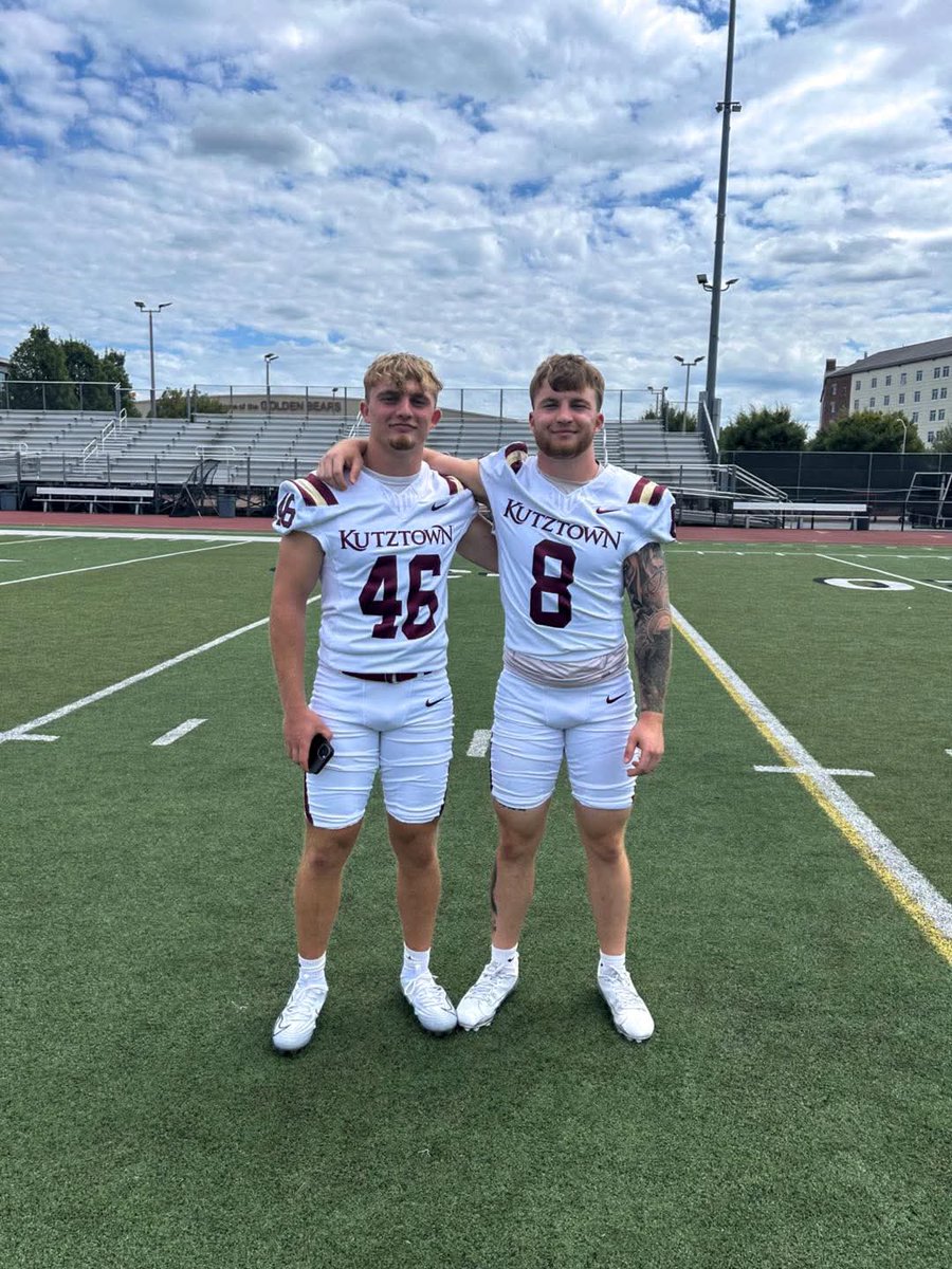 Best of luck to two GHS Football greats and two of the hardest working individuals I know, Steven and Trevin Burkhardt-  two brothers playing together again. Gloucester City will be streaming a lot <a href="/KUBearsFootball/">Kutztown Football 🐻</a> this season. Proud of you both!
