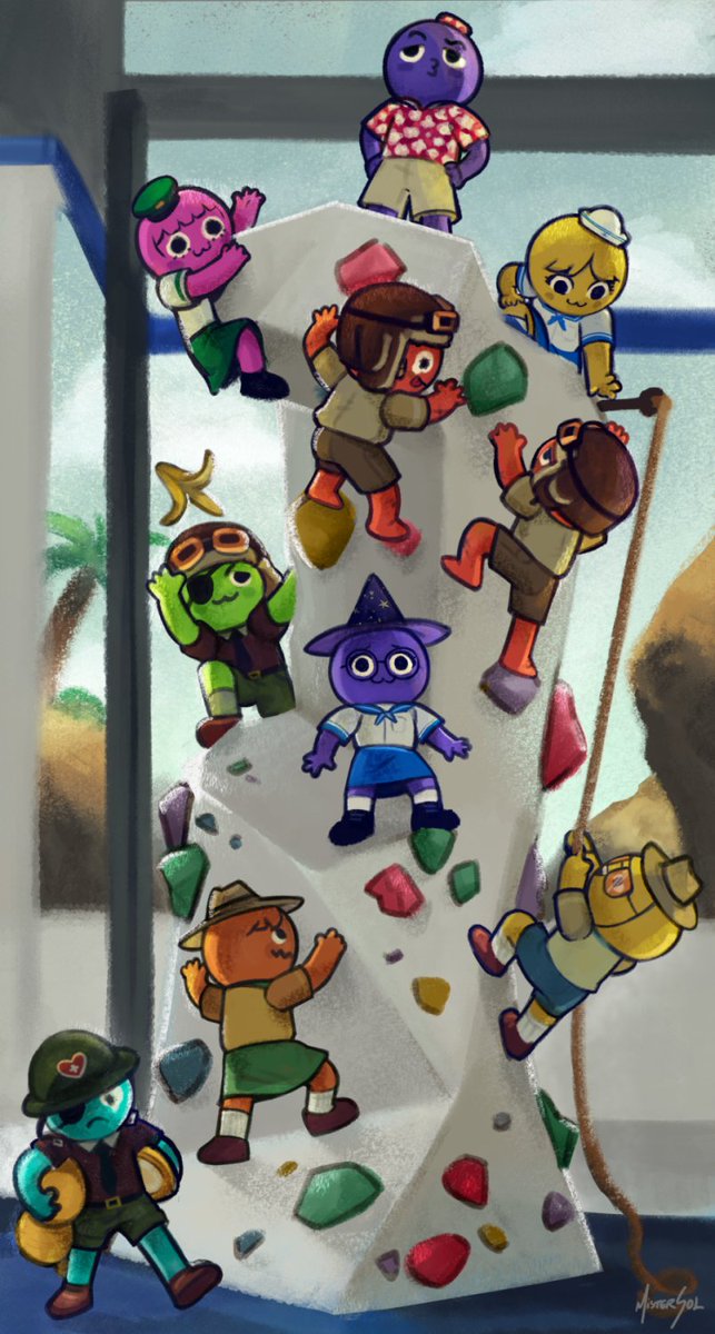 mistersol_'s tweet image. my friend commissioned me to draw our #PEAK ensemble! this was extremely fun to work on, thank you so much
#peakgame