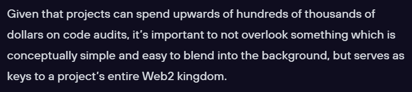 ⚠️ If a hacker can't steal your TVL, they'll settle for all of your emails, messages, and socials instead. We've helped multiple projects through a Web2 doomsday, but it could have been easily avoided. Read our advisory about the secret backdoor lurking in your infrastructure