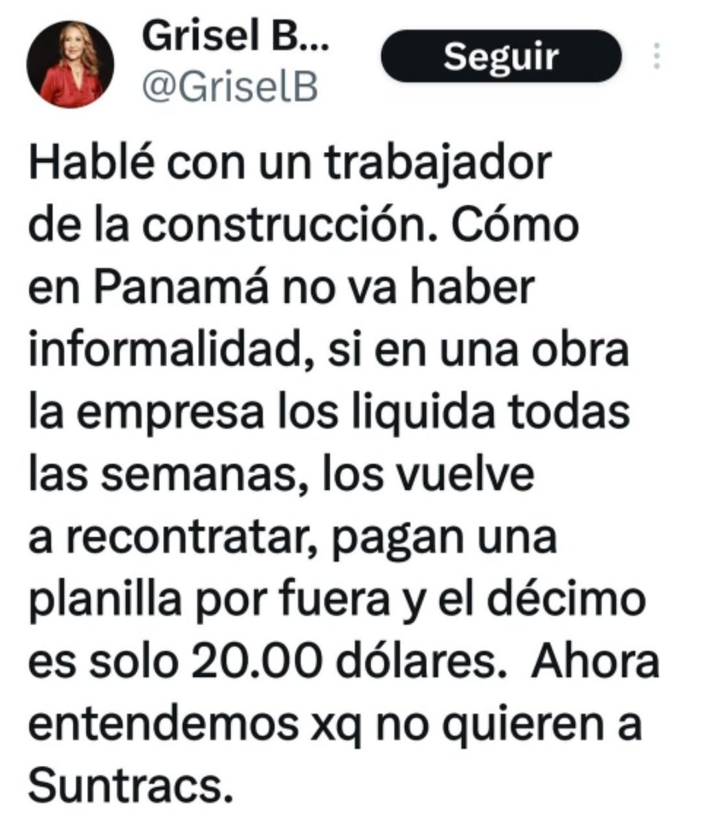 En esto es lo que debe estar la Ministra de Trabajo y no estar persiguiendo a los sindicatos.