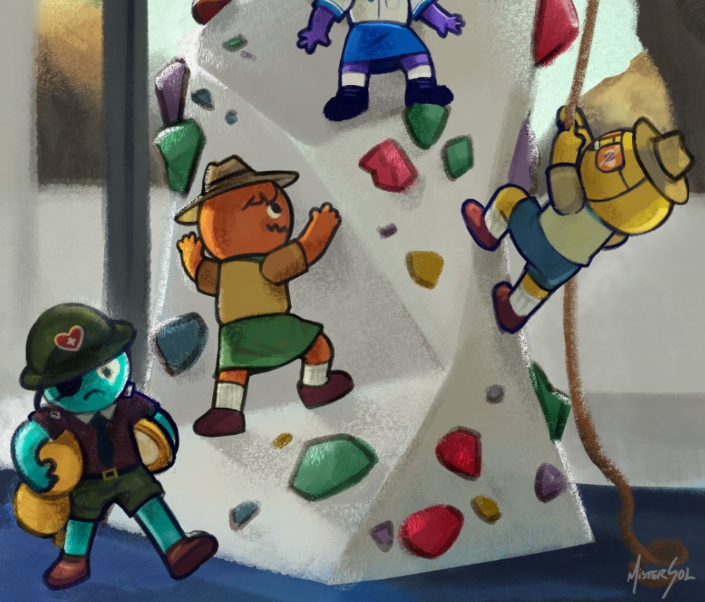 mistersol_'s tweet image. my friend commissioned me to draw our #PEAK ensemble! this was extremely fun to work on, thank you so much
#peakgame