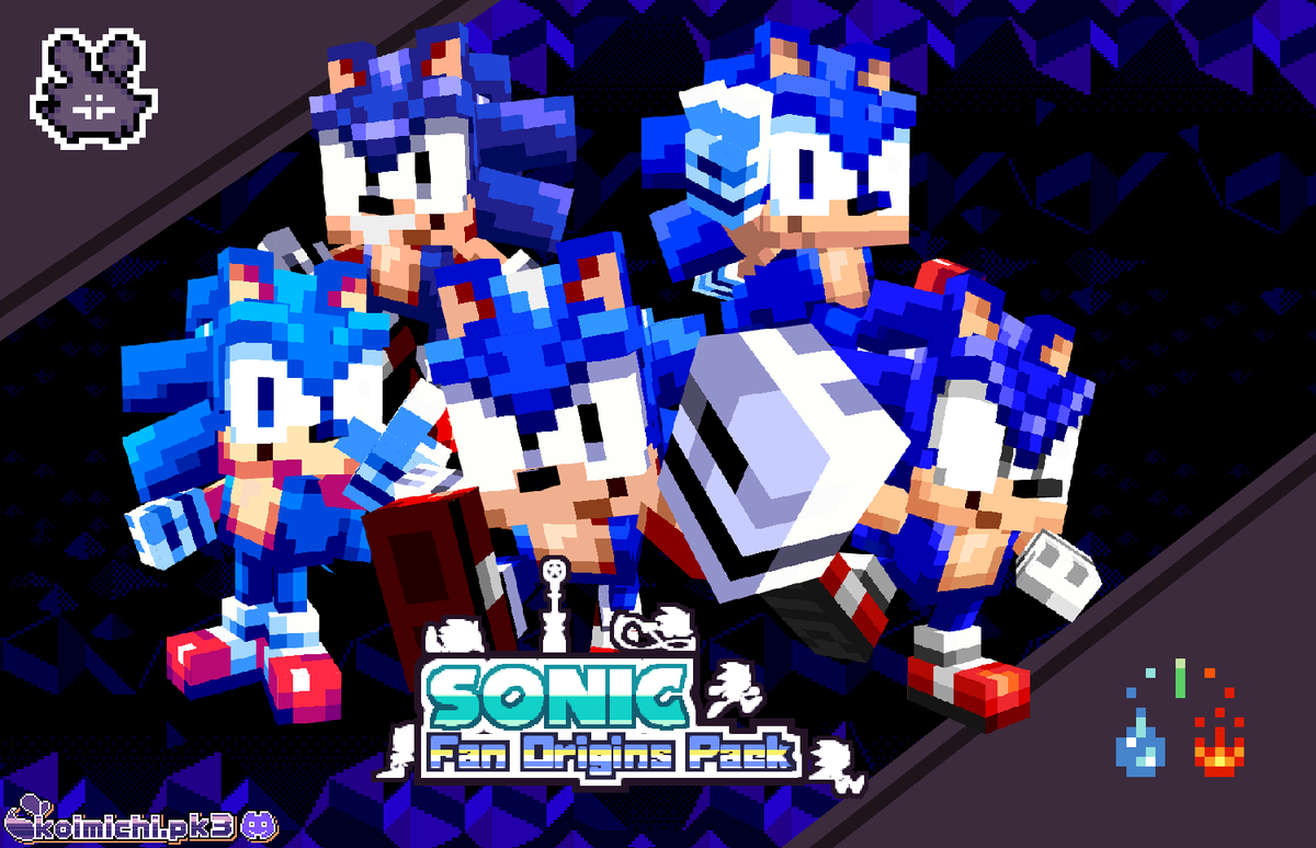 LighterXFluid1's tweet photo. Sonic Fangames Meet Minecraft! (Made for Alphs Sonic Models)

Play as some of your favorite versions of sonic
- @Overbound Sonic Timetwisted
- @SonicLegends20 Sonic Legends
- @SonicTeamJr Sonic Robo Blast 2
- @JustStarDrop Sonic Fallen Star
- @JustStarDrop Sonic Moon Facility https://t.co/SUIw6Zn79w