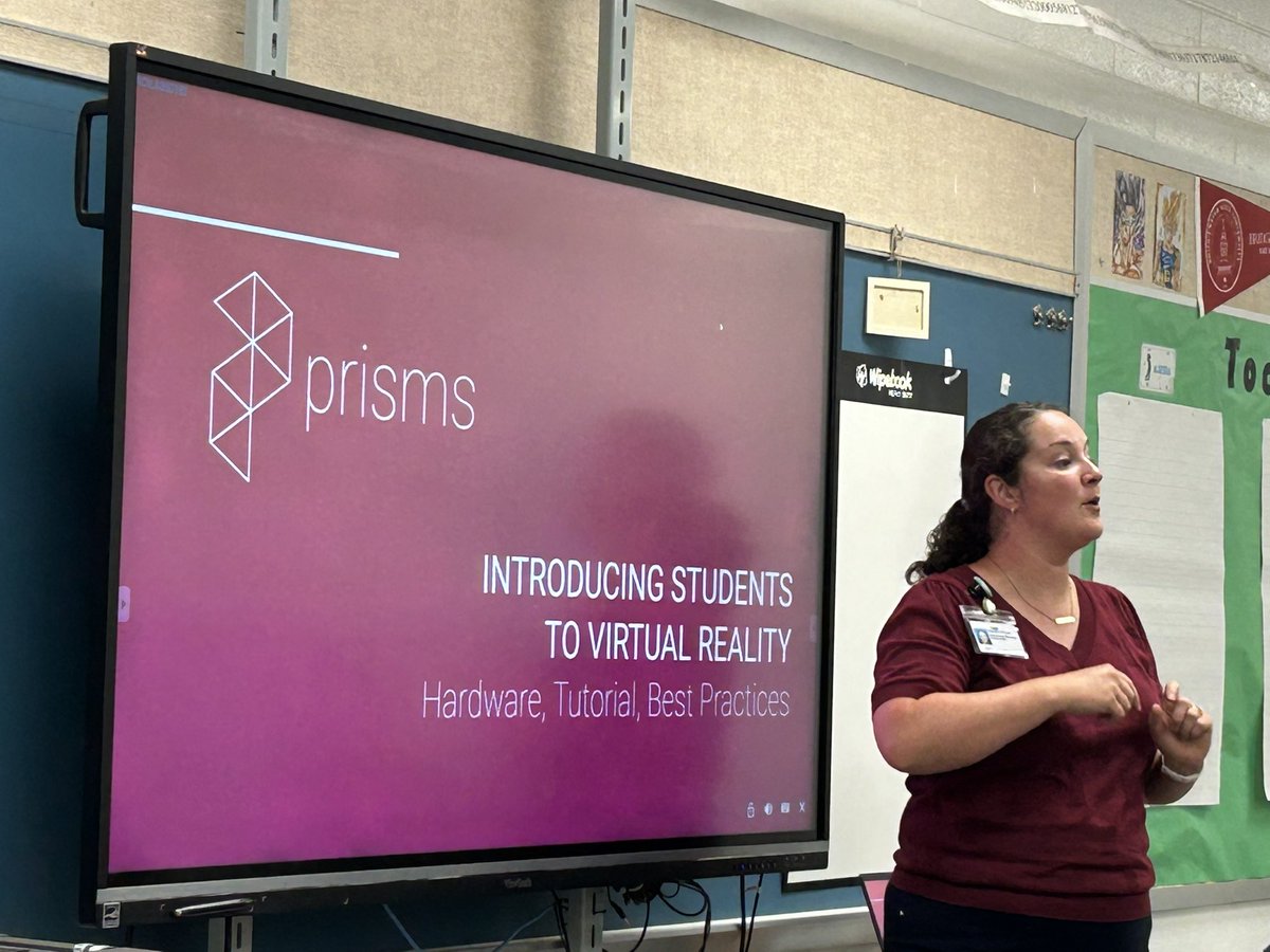 Thank you to DTAL and a special shout out to Mrs. Tina Mazzacane, Secondary Math Coordinator, and Mrs.Shalyee Ryan, Secondary Math Instructional Specialist for the Prism Virtual Reality Headset PD!