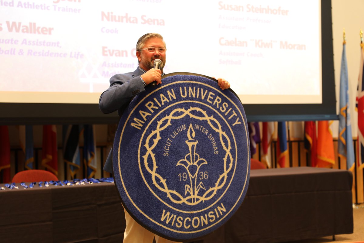 marian_wi's tweet image. #Inservice at @marian_wi is where faculty and staff get all charged up for the school year. There was a warm-up exercise - the Amazing Marian Race - where teams run around campus to complete tasks. It required teamwork, cunning, and nerves of steel! #Community, #WeAreMarian