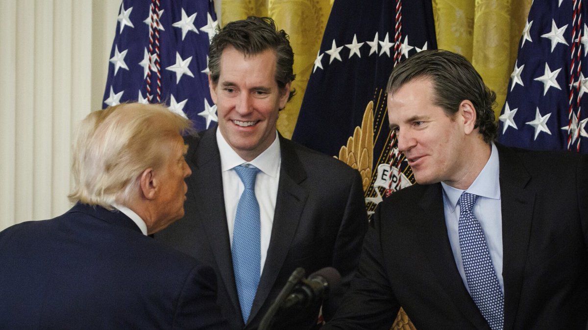 🔴BLOCKCHAIN D: "I gemelli Winklevoss donano 188 BTC al Pro-Trump Digital Freedom Fund PAC"