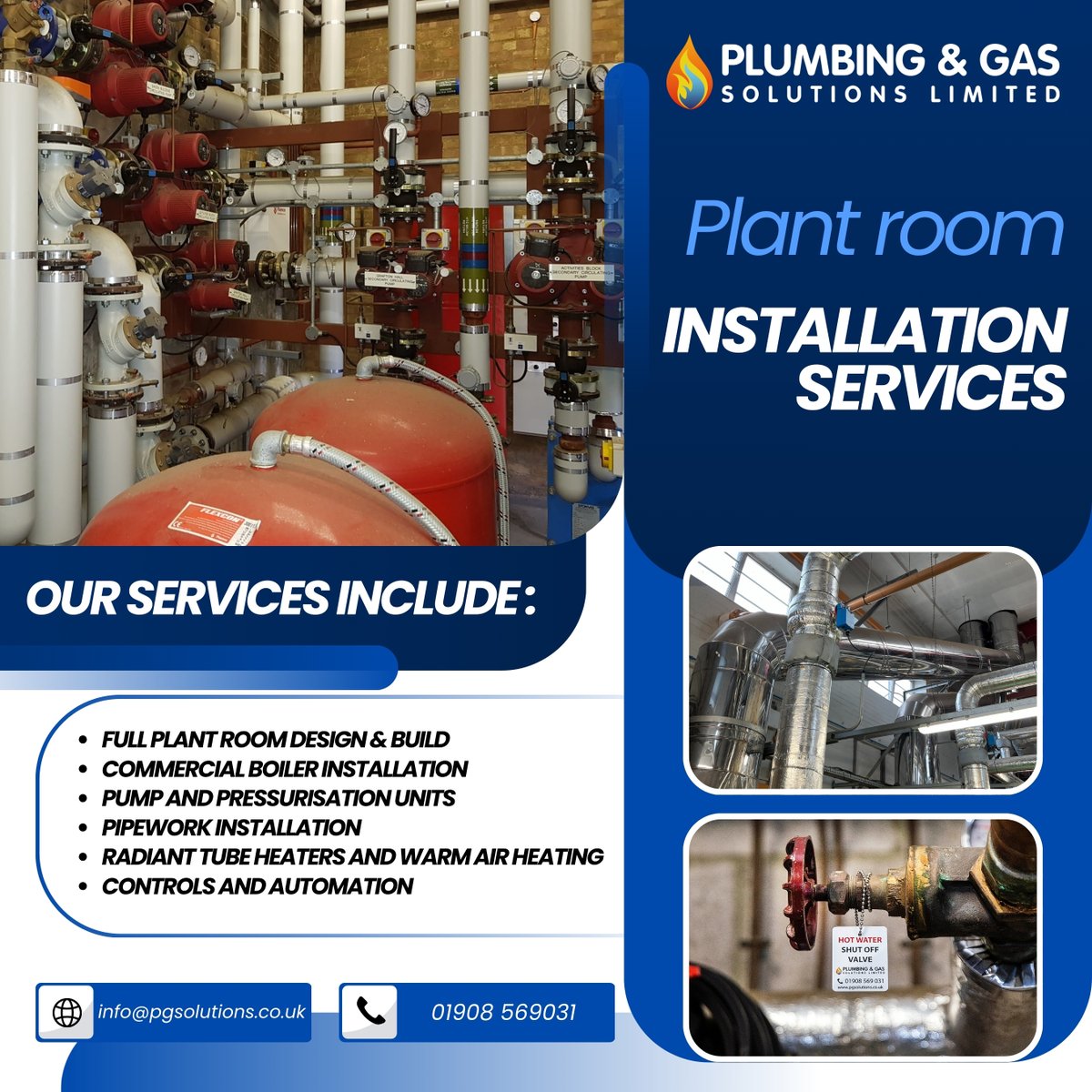 We specialise in high-quality plant room installations. 🛠️

We deliver reliable heating and hot water solutions for all systems-natural gas, oil, LPG, and electric-giving you the flexibility to choose what suits your site best.🙌

Contact us today. 📲

01908 569031 📞