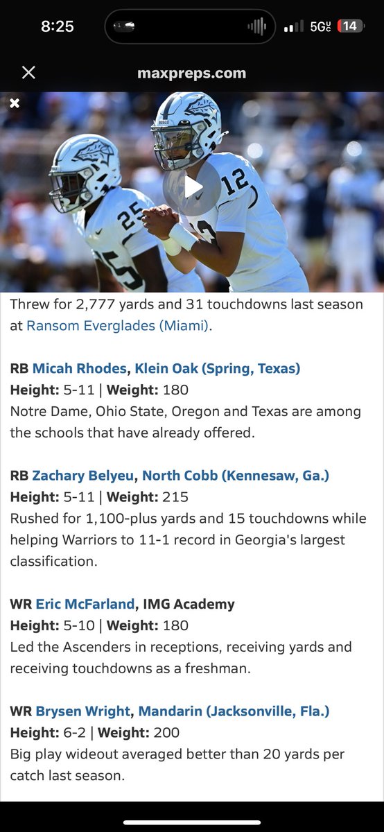 Zachary belyeu (@zachary_belyeu1) on Twitter photo Blessed to earn a spot on <a href="/MaxPreps/">MaxPreps</a> 1st TEAM All American list🙏🏾‼️ God don’t let hard work go unrewarded🎱✝️
<a href="/CoachTQ_/">Tyler Queen</a> <a href="/coachkylemann/">Kyle Mann</a> <a href="/Coach_JoshShaw/">Josh Shaw</a> <a href="/BrandonHuffman/">Brandon Huffman</a> <a href="/NCWarriorsFB/">North Cobb Warriors Football</a> <a href="/NCHSrecruit/">North Cobb HS Recruiting</a> <a href="/ChadSimmons_/">ChadSimmons</a> <a href="/Rivals_HS/">Rivals High School</a> <a href="/247recruiting/">247Sports Recruiting</a> Blessed to earn a spot on <a href="/MaxPreps/">MaxPreps</a> 1st TEAM All American list🙏🏾‼️ God don’t let hard work go unrewarded🎱✝️
<a href="/CoachTQ_/">Tyler Queen</a> <a href="/coachkylemann/">Kyle Mann</a> <a href="/Coach_JoshShaw/">Josh Shaw</a> <a href="/BrandonHuffman/">Brandon Huffman</a> <a href="/NCWarriorsFB/">North Cobb Warriors Football</a> <a href="/NCHSrecruit/">North Cobb HS Recruiting</a> <a href="/ChadSimmons_/">ChadSimmons</a> <a href="/Rivals_HS/">Rivals High School</a> <a href="/247recruiting/">247Sports Recruiting</a>